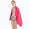 Solid-color double-sided fleece beach towel for adults – absorbent, quick-drying, and lint-free.