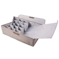 Washable Fabric Underwear Organizer Box with Lid – Foldable Storage Bin for Socks, Panties, and Bras