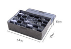 Collapsible fabric storage box for home use—dust-proof, multi-compartment organizer for underwear, socks, and lingerie.