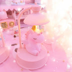Cute Musical Reindeer Night Light Ornament; Girly-Style Unicorn Table Lamp/Bedroom Night Light