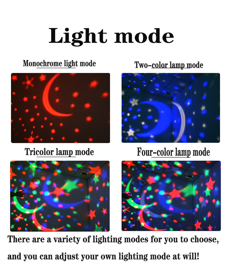 Rotating USB Starry Sky & Ocean Projector Night Light – Birthday Gift